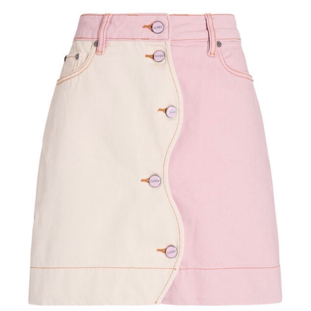 NWT Ganni Two Tone Pink Skirt